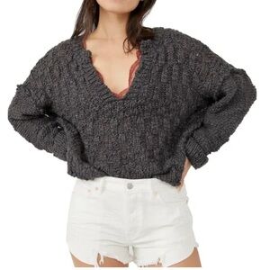 Free People Josephine Pullover V-Neck Sweater